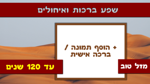 מסגרת לברכה ליום הולדת עם תמונה / ברכה אישית – דגם לב נקי