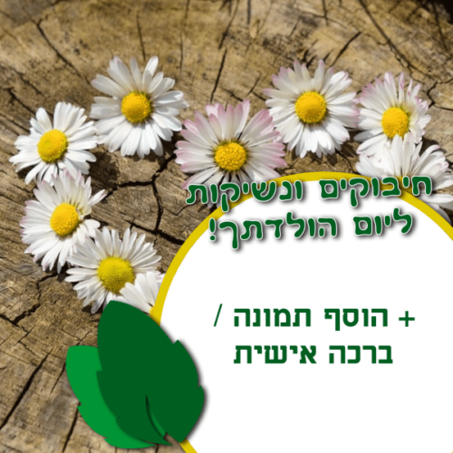 מסגרת לברכה ליום הולדת עם תמונה / ברכה אישית – דגם גזעי