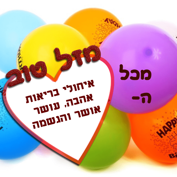 Read more about the article תמונה ליום הולדת עם מסגרת לברכה – בלונים צבעוניים