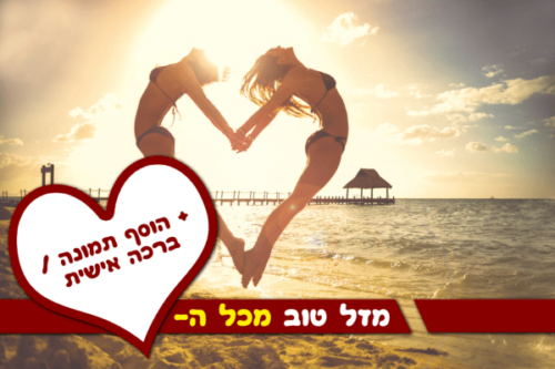 מסגרת לברכה ליום הולדת עם תמונה / ברכה אישית – דגם Pacific Love