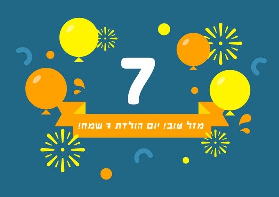 Read more about the article תמונה ליום הולדת לילד/ה בן/ת שבע ( גיל 7)